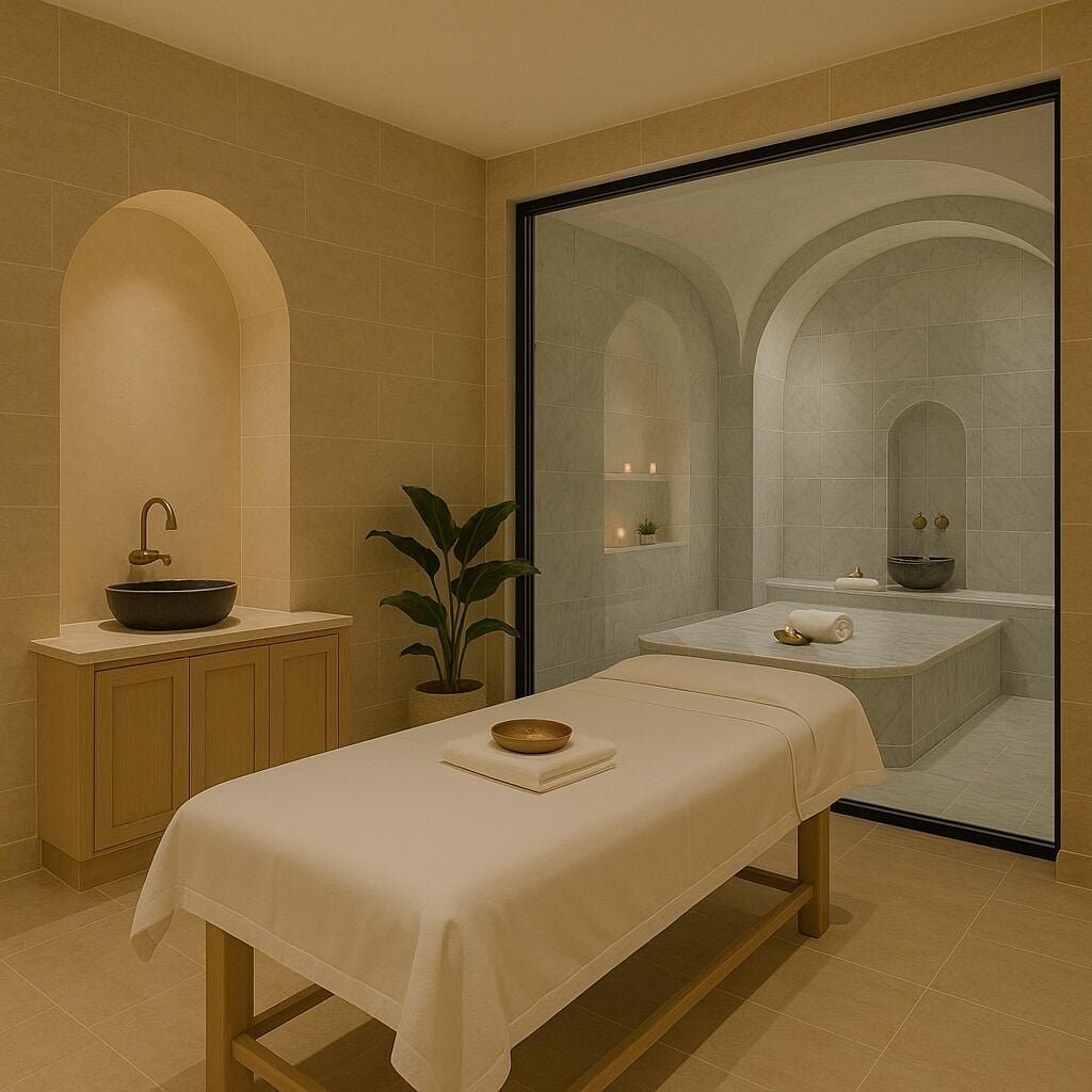 Behandlungsräume für Paare, Türkisches Bad/Hamam, Warmsteinmassagen