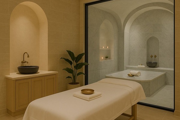 Couples treatment rooms, Turkish bath, hot stone massages