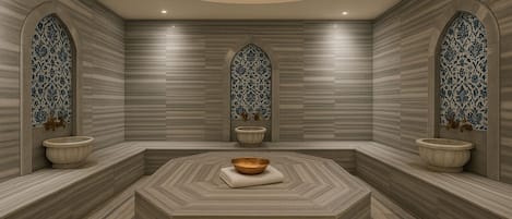 Couples treatment rooms, Turkish bath, hot stone massages
