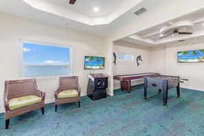 Games room - Coastal Retreat with Heated Pools, Slides & Steps to the Beach (Corpus Christi)