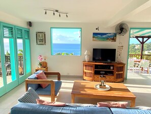 Living area - Espace Harmonie vue mer (Deshaies)