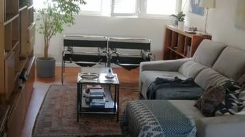 TV, DVD player, books