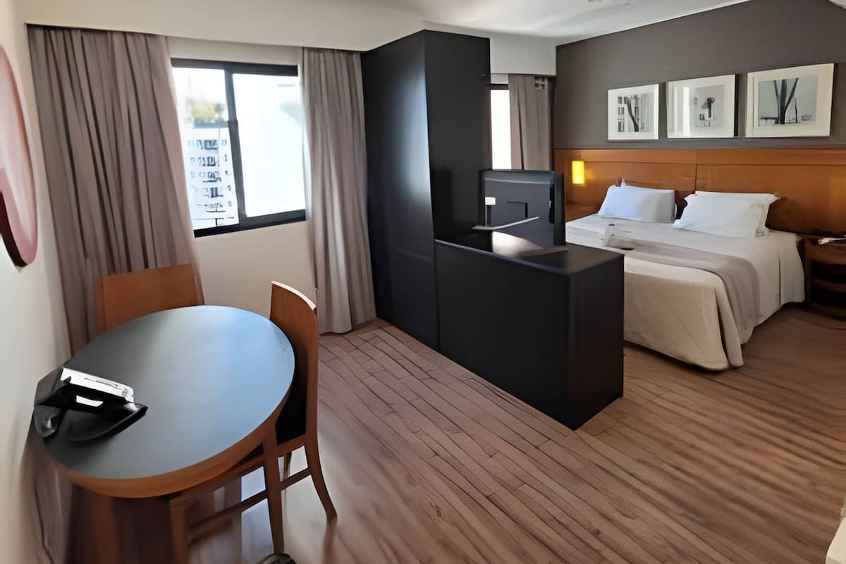In-room safe, desk, laptop workspace, blackout curtains