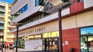 A modern building with a storefront named "THEQUE ALBERT CAMUS". - Antibes Calm: Your Coastal Haven (Antibes)
