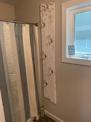 Sèche-cheveux, serviettes fournies, savon, papier toilette