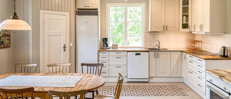 Fridge, oven, stovetop, dishwasher