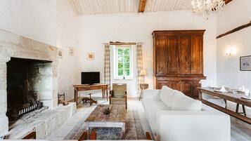 TV, fireplace, DVD player, ping pong