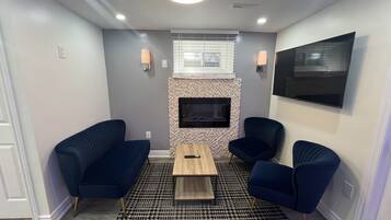 TV connectée, cheminée