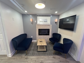 TV connectée, cheminée