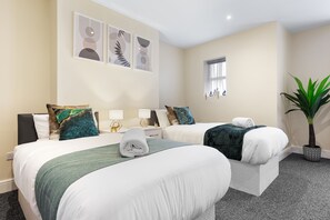 2 bedrooms, iron/ironing board, WiFi, bed sheets