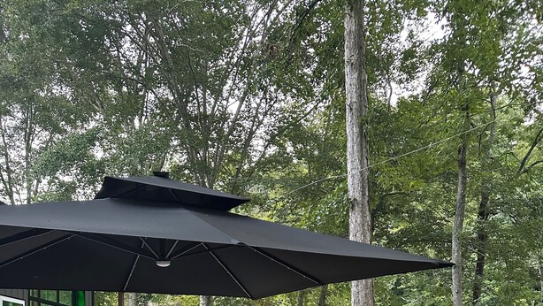 Terrace/patio - Romantic Riverside Dome w/ Hot Tub Near Nashville on Buffalo River Tennessee (Waynesboro)