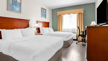 Luxe beddengoed, een bureau, een strijkplank/strijkijzer, gratis wifi