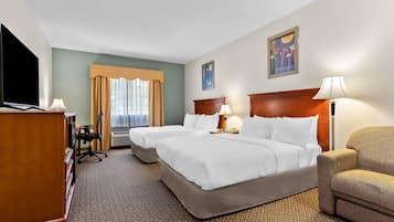 1 bedroom, premium bedding, desk, iron/ironing board