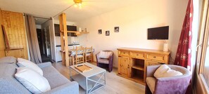 TV - Studio 4 ppl, balcony mountain view (Les Deux Alpes)