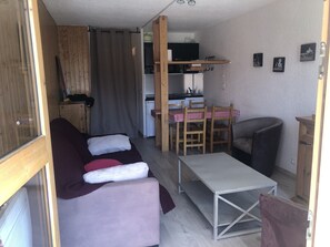 TV - Studio 4 ppl, balcony mountain view (Les Deux Alpes)