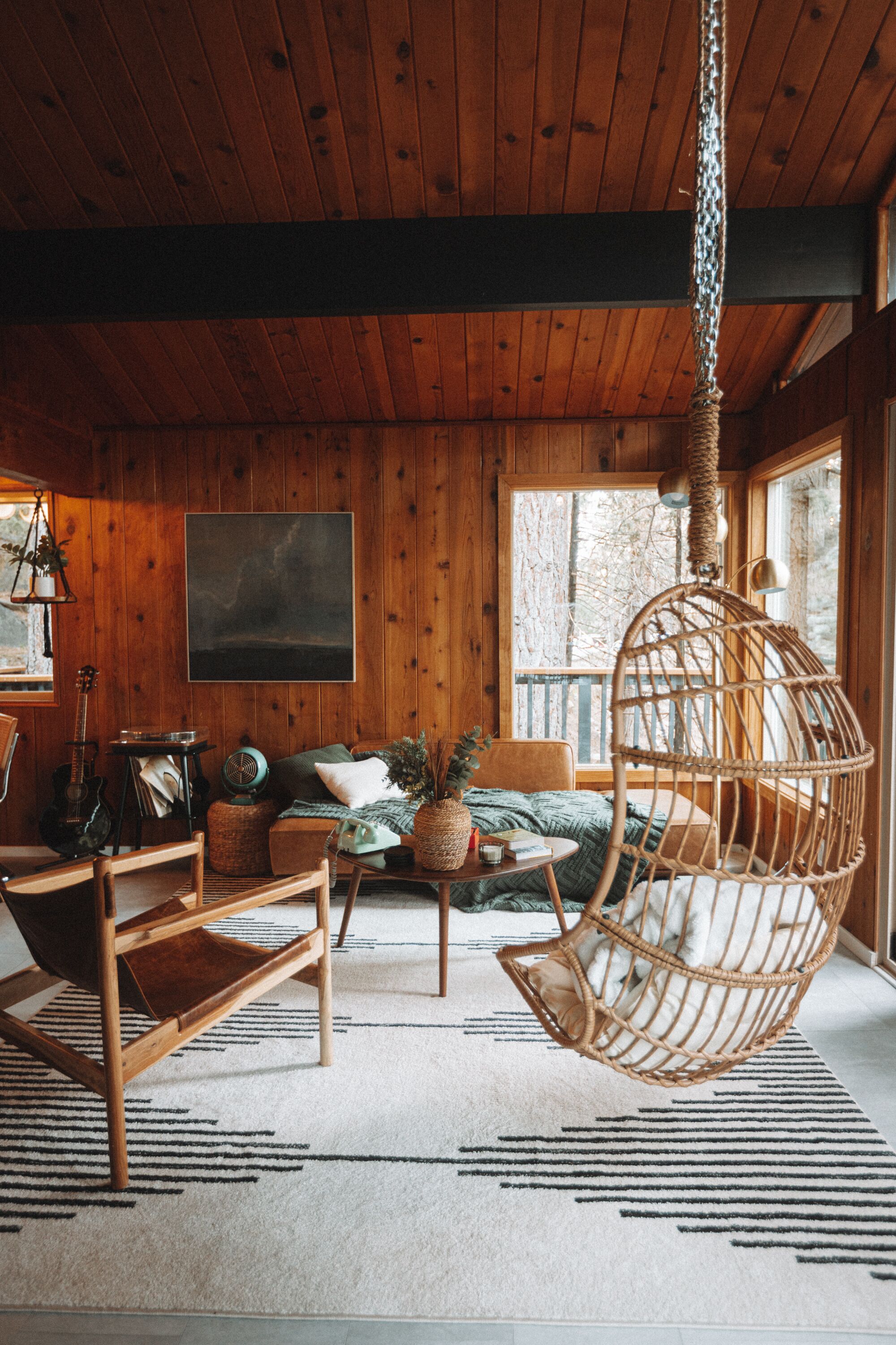 Honeymoon Chalet, Mountain View | Living area | TV, fireplace