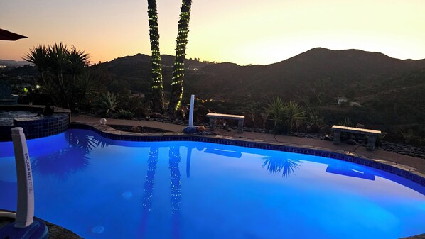 Outdoor pool, a heated pool