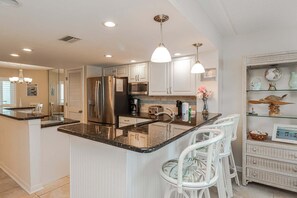 Fridge, microwave, oven, stovetop - Windjammer 210 - 2br/2ba Condo ~ Gorgeous Ocean Front (St. Augustine)