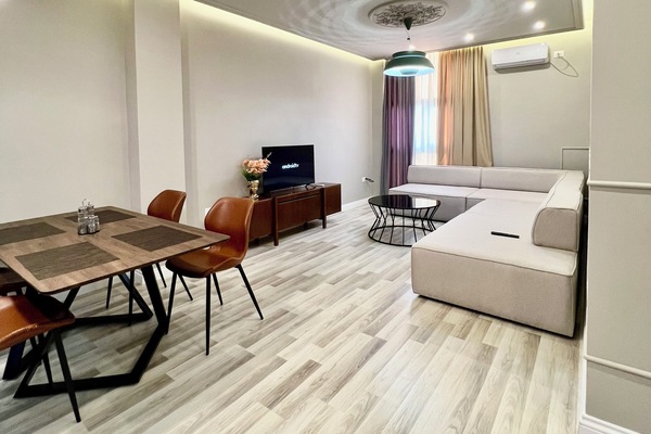 Family Apartment | Living area | 43-inch LED TV with satellite channels, printers