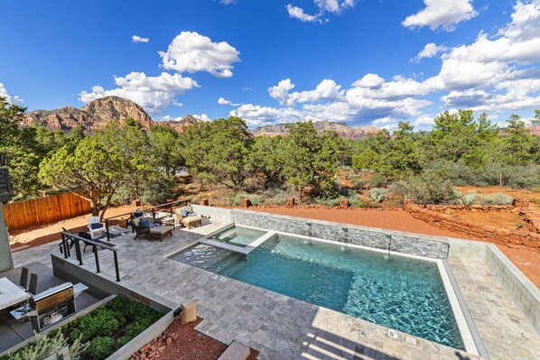 A heated pool