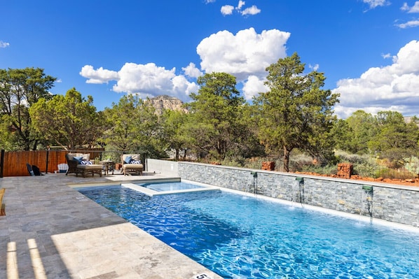 A heated pool