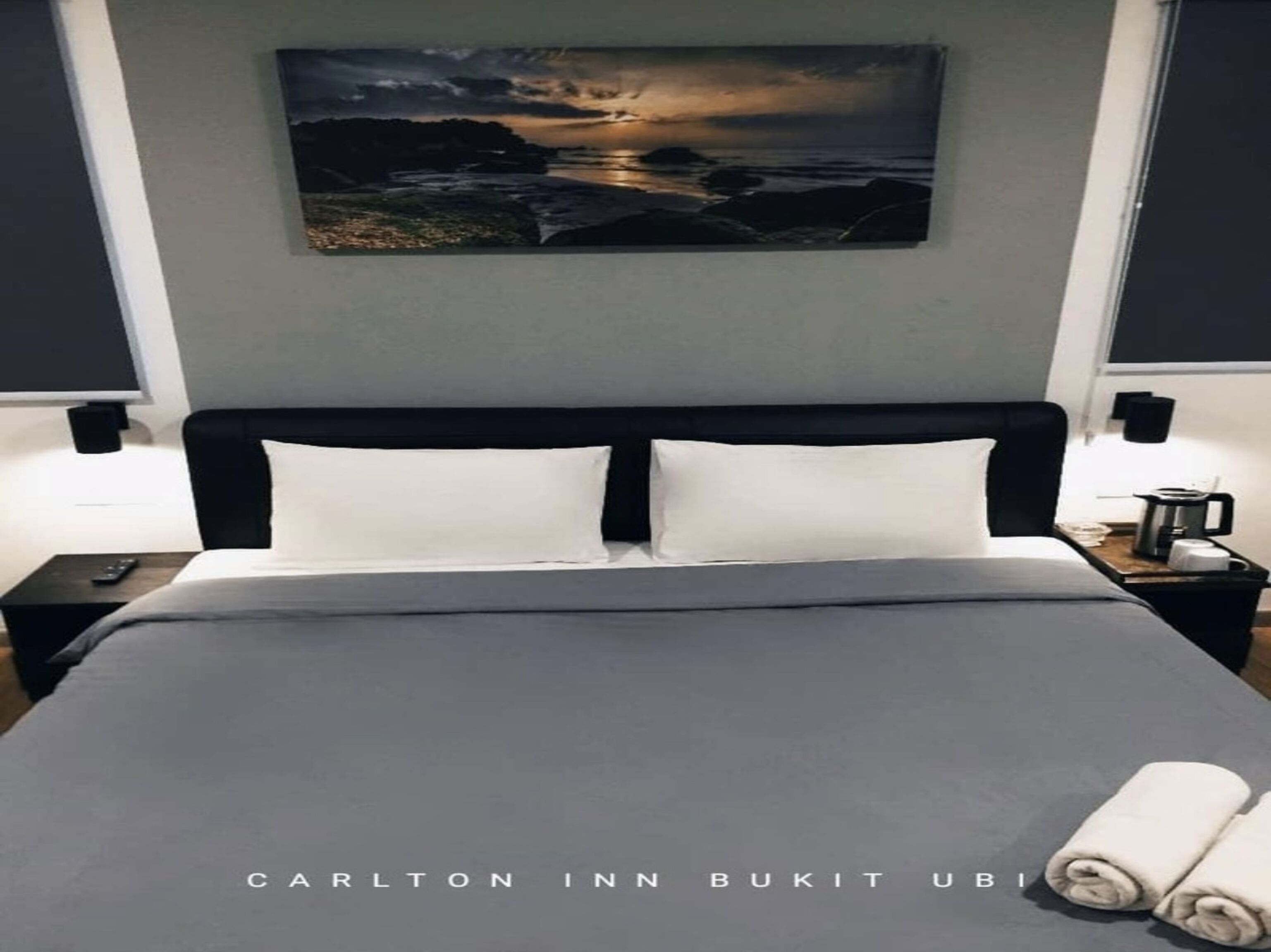 Laptop workspace, free WiFi, bed sheets