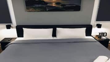 Laptop workspace, free WiFi, bed sheets