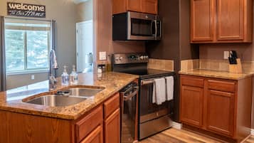 Microwave, oven, stovetop, dishwasher