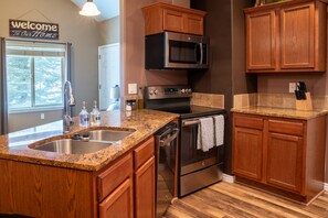 Microwave, oven, stovetop, dishwasher