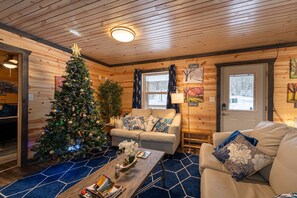 Smart TV, video games, foosball, stereo