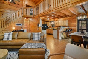 Smart TV, chimenea, videojuegos, futbolito