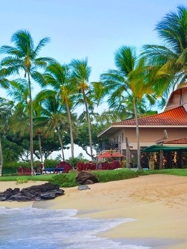 On the beach, sun-loungers, beach towels