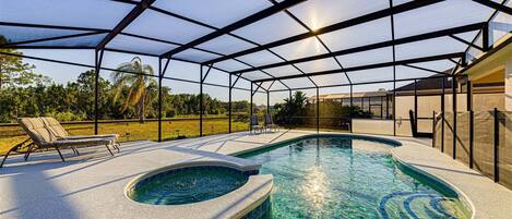 Outdoor pool, a heated pool