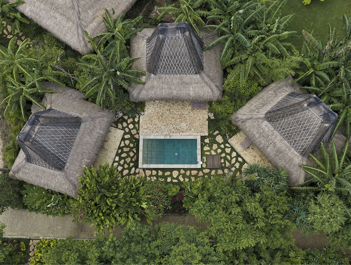 Glamp Villa with Shared Pool | Desk, blackout drapes, iron/ironing board, free WiFi