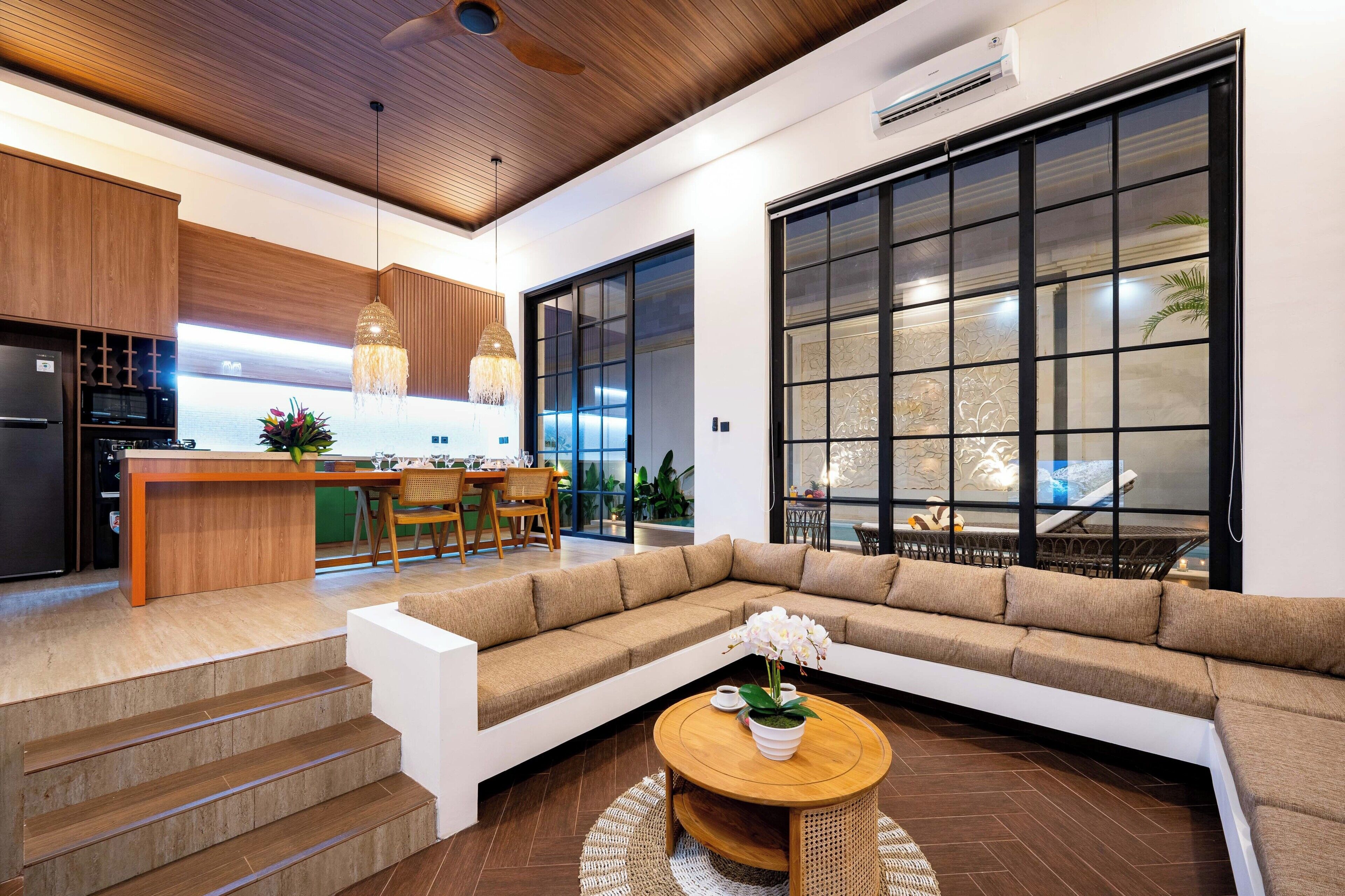 Televisión LED de 35 pulgadas con canales por cable