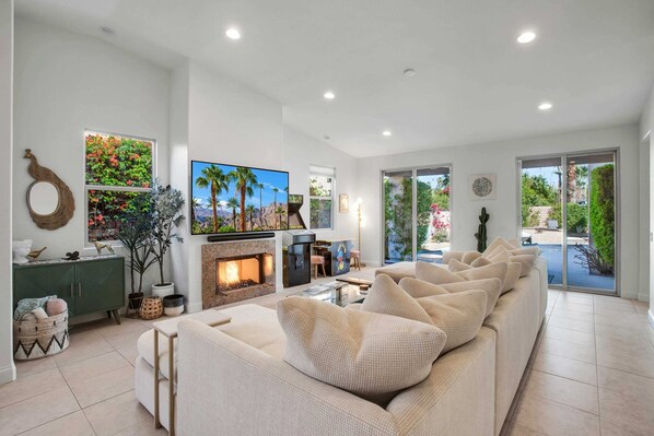 TV, fireplace, stereo, offices