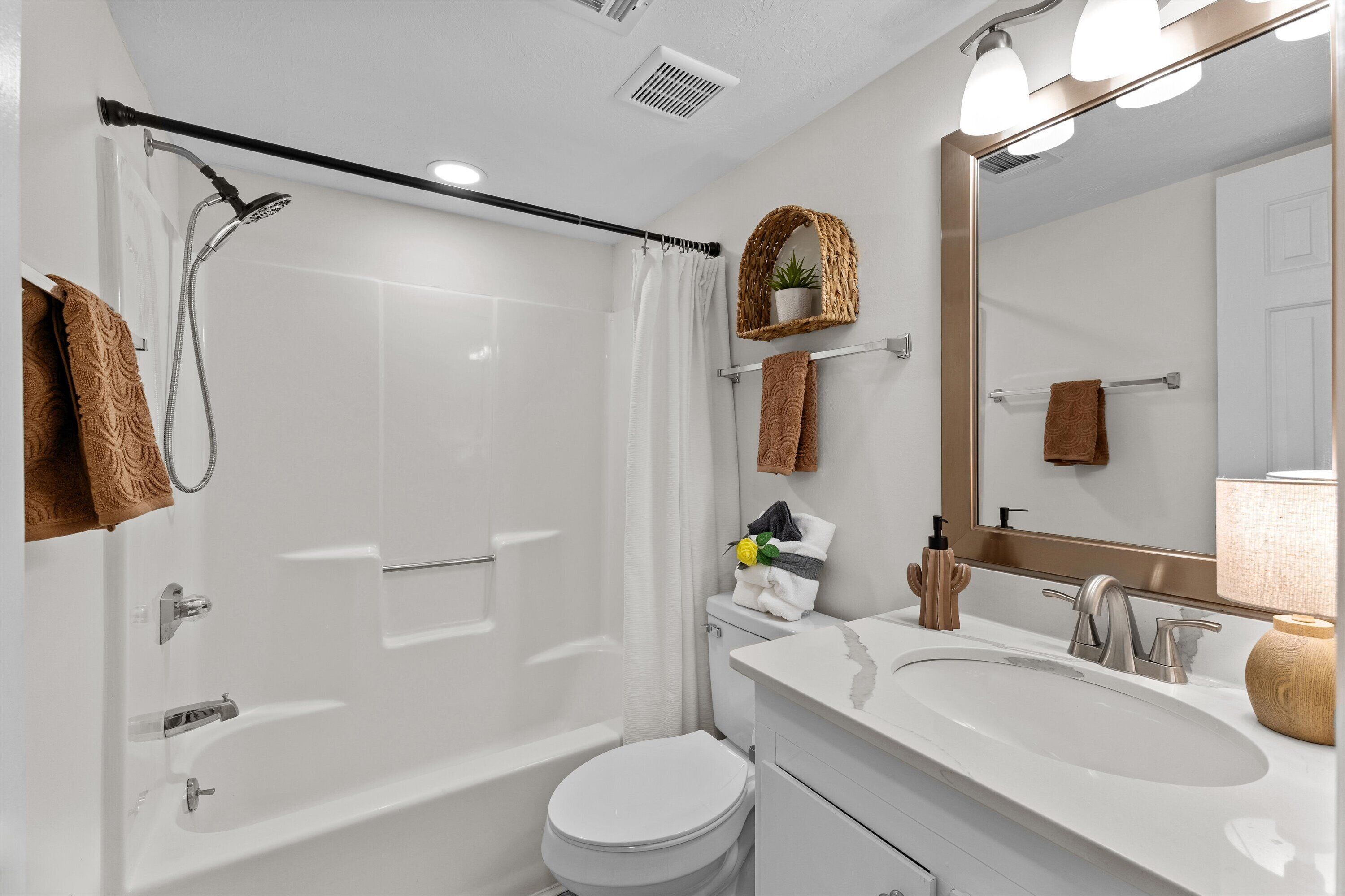 Hair dryer, towels