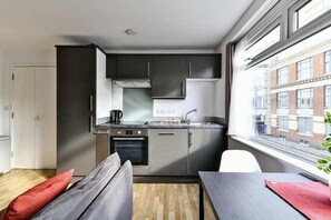 Fridge, oven, stovetop, dishwasher
