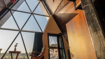 Sunshine A-Frame Cottage with Private Jacuzzi (Total: 1 Villa) | Living area | TV