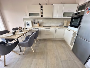 Private kitchen - Gemini Apartment With Terrace and Sea View "8" (Utjeha-Bušat)