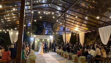 Área externa para banquete