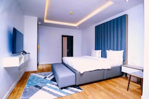 Quarto empresarial | 1 quarto, Wi-Fi de cortesia