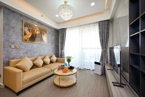Deluxe Apartment, 2 Bedrooms | Living area - Royal State Nguyen Luong Bang (Ho Chi Minh City)