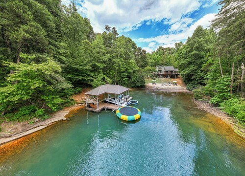 Enjoy Lake Keowee with Private Sandy Beach, Dock, Water Toys, PWC & Boat options