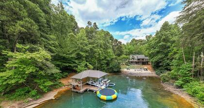 Enjoy Lake Keowee with Private Sandy Beach, Dock, Water Toys, PWC & Boat options