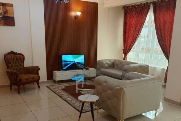 43-inch flat-screen TV with satellite channels