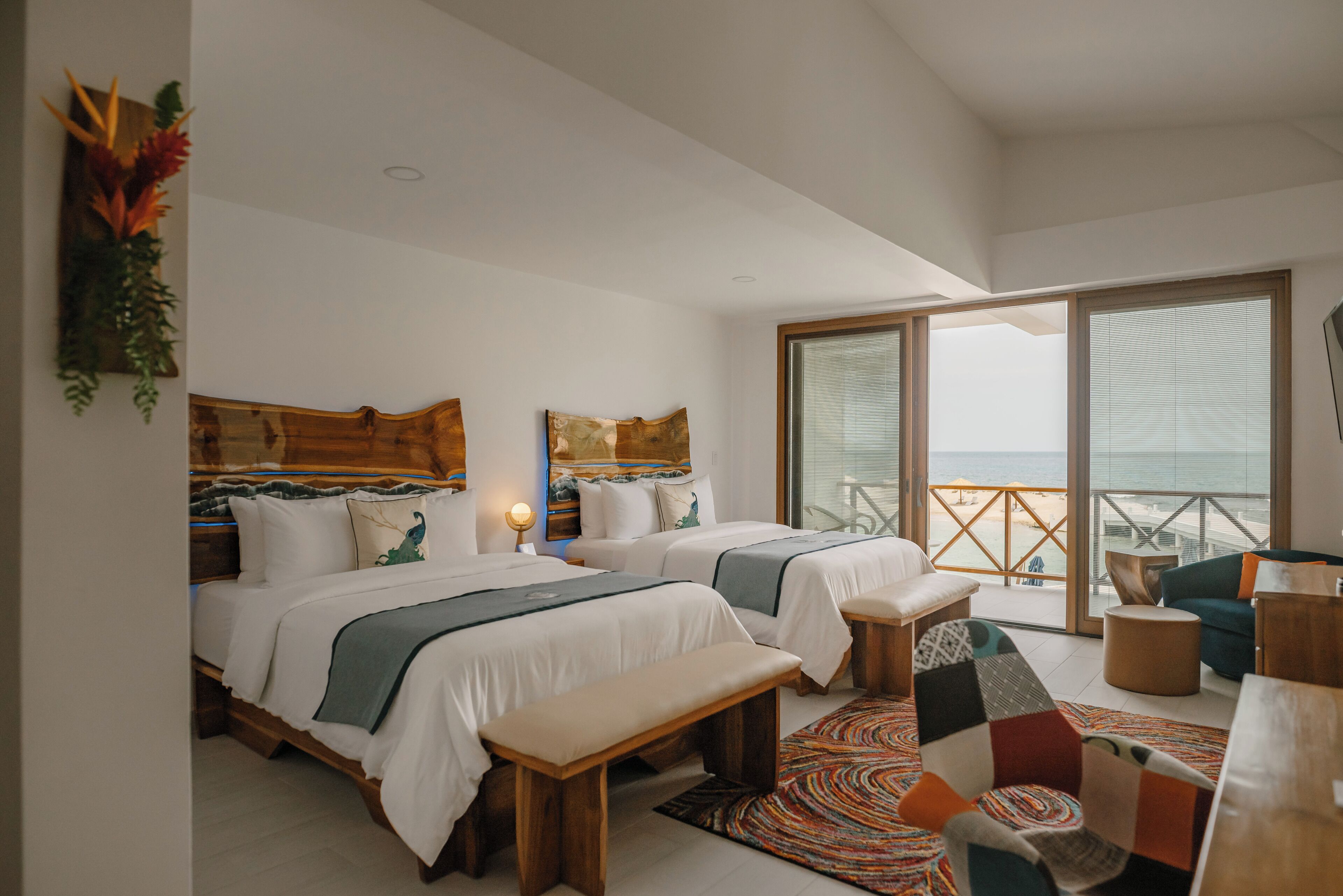 Quarto premium, vista para o oceano | 1 quarto, roupas de cama de algodão egípcio, roupas de cama premium