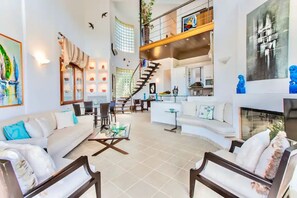 Smart TV, fireplace - The Sani Jewels, Villa Anna (Sani, Kassandra, Greece)