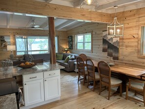 Fridge, microwave, oven, stovetop - Secluded waterfront fishing cabin, boat dock, pier, sunsets, boat to beach (Foley)