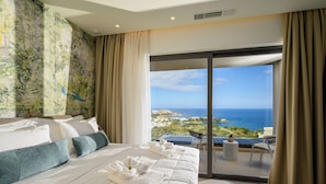 Room - Kyma Majo Luxury Sea View Villa 6-Bedroom with Gym,Sauna,Heated Private Pool (Malevizi)